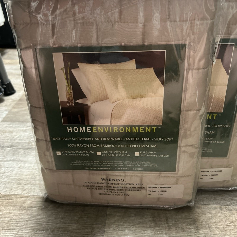 Home Environment Quilted Pillow Sham - Cream